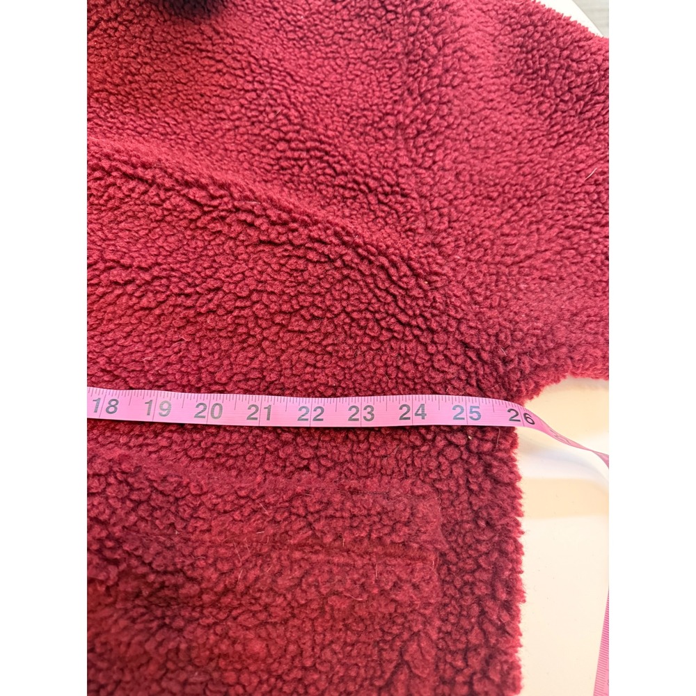 I.AM.GIA Burgundy Teddy Sherpa Jacket S Oversized Y2K Faux Fur Coat - Picture 5 of 8